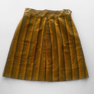 RARE 50s Burnt Orange Fitted Mini Skirt with Side Pocket Petite Size 1950s